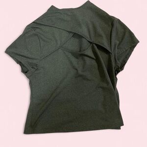 Women’s Grey Top with Chest Cut-Out